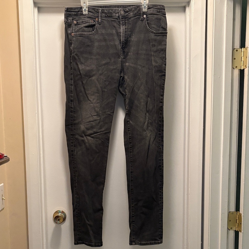 American Eagle Outfitters Men's Charcoal Skinny Jeans